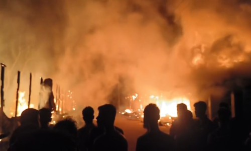 Fire in Rangamati market: 25 shops burnt to ashes